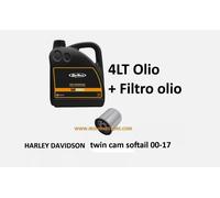 KIT TAGLIANDO E RABBOCCO HARLEY SOFTAIL 2000 AL 2017 OLIO REVTECH 20W50 CROMATO