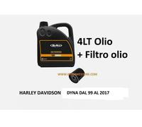 KIT TAGLIANDO E RABBOCCO HARLEY TC DYNA DAL 1999 AL 2017 OLIO REVTECH 20W50 NERO
