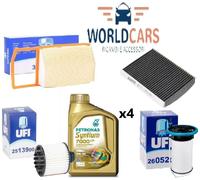 KIT TAGLIANDO FIAT 500 L EURO6 1.3 MJT 4 FILTRI ORIG 4 LT PETRONAS SYNTIUM 0W30