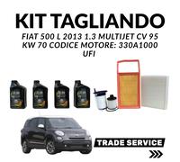 Kit Tagliando Fiat 500L 1.3 MULTIJET CV 95 KW70 330A1000+ 4 candelette bosch
