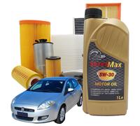 Kit Tagliando Fiat Bravo II 1.6 Multijet 120cv 88kw 4 Filtri 5 Lt Speed Max 5w30