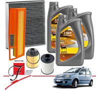 KIT TAGLIANDO FIAT PANDA 500 C 1.3 MULTIJET 75CV 55KW DAL 2007 OLIO ENI 5W40
