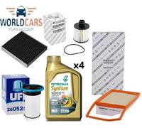 KIT TAGLIANDO FIAT QUBO 1.3 MJT EURO 6 4 FILTRI UFI 4 LT PETRONAS SYNTIUM 5W30