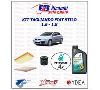 KIT TAGLIANDO FIAT STILO 1.6 & 1.8 16V - 3 FILTRI 4 LITRI PETRONAS SYNTIUM 10W40