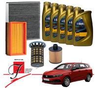 KIT TAGLIANDO FIAT TIPO 1.6 MULTIJET DIESEL DAL 2015 5 LITRI OLIO 0W30 ENI