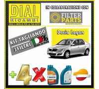 KIT TAGLIANDO FILTRI OLIO CANDELE RENAULT TWINGO II 1.2 44KW DAL 2007 ->