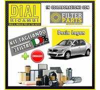 Kit Tagliando FILTRI 3Pz DACIA Logan 1.2 16V D4F 55KW 75HP + OMAGGIO