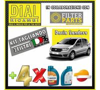 Kit Tagliando FILTRI 3Pz Renault TWINGO II 1.2 16V D4F772 56KW + OLIO