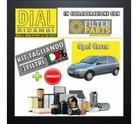 Kit Tagliando FILTRI 3Pz OPEL CORSA VAN MK 1.2I 16V Z12XE + OMAGGIO