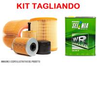 KIT TAGLIANDO FILTRI + 4LT OLIO SELENIA 0W30 + PULITORE FIAT PUNTO 1.3 MULTIJET