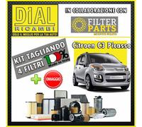 Kit Tagliando FILTRI 4Pz CITROEN C3 PICASSO 1.6 HDI DV6DTED 68KW 92PS/HP+OMAGGIO