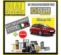 Kit Tagliando FILTRI 4Pz CITROEN C4 II 1.6 HDI 16V DV6C 82KW 112PS/HP +OMAGGIO