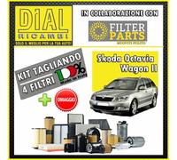Kit Tagliando FILTRI 4Pz OCTAVIA WAGON 2.0TDI 16V AZV BKD 103 KW 140 HP+OMAGGIO