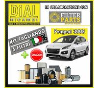 Kit Tagliando FILTRI 4Pz PEGEOUT 3008 1.6 HDI 16V DV6CTED 82KW 112PS/HP+ OMAGGIO