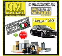 Kit Tagliando Filtri 4Pz Peugeot 308 1.6 HDI DV6TED4 66 KW 90 HP + OMAGGIO