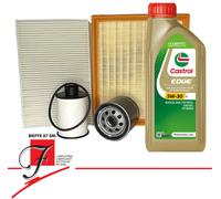 KIT TAGLIANDO FILTRI + 5LT CASTROL EDGE LL 5W30 AUDI Q3 2.0 TDI 140CV 177CV