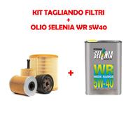 KIT TAGLIANDO FILTRI + 6LT OLIO SELENIA WR 5W40 FIAT DUCATO 244 2.3 JTD