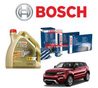 KIT TAGLIANDO FILTRI BOSCH + 7 LT OLIO CASTROL RANGE ROVER EVOQUE (LV) 2.2 D