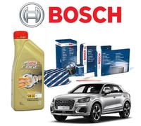 KIT TAGLIANDO FILTRI BOSCH + OLIO CASTROL AUDI Q2 1.0 TFSI BENZINA DAL 2017