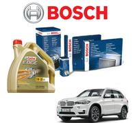 KIT TAGLIANDO FILTRI BOSCH + OLIO CASTROL BMW X5 F15 3.0 X DRIVE 30d DAL 2013