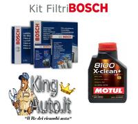 KIT TAGLIANDO FILTRI BOSCH + OLIO MOTUL 5W30 TOYOTA YARIS 1.5 HYBRID 74KW 101CV