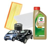 Kit Tagliando Filtri e Olio Castrol 5W30 Smart ForTwo (451)