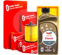 Kit Tagliando + Filtri GAS GPL Per Dacia Duster 1.6 LPG + 5LT Olio Total 5W30