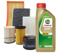 Kit Tagliando Filtri Misti Con 4 Lt Olio Motore Castrol EdgeCC 5W30