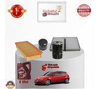 KIT TAGLIANDO FILTRI + OLIO ALFA ROMEO 147 1.9 JTD 88KW 120CV DAL 2006 -> 2010