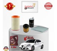 KIT TAGLIANDO FILTRI + OLIO ALFA ROMEO GIULIETTA 2.0 JTD 103KW 140CV DAL 2010 ->