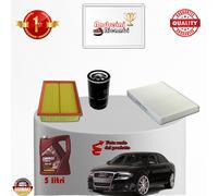 KIT TAGLIANDO FILTRI + OLIO AUDI A4 1.8 20V TURBO 140KW 190CV DAL 2002 -> 2004