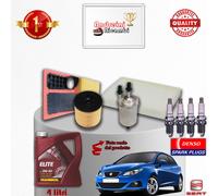 KIT TAGLIANDO FILTRI OLIO CANDELE SEAT IBIZA V 1.6 16V 77KW 105CV DAL 2010 ->