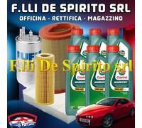 KIT TAGLIANDO FILTRI OLIO CASTROL 5W40 ALFA ROMEO BRERA 2.4 JTDM 20V 147/154 KW