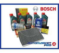 KIT TAGLIANDO FILTRI + OLIO CASTROL 5W40 FIAT STILO 1.9 JTD BOSCH UFI MICRONAIR