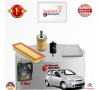 KIT TAGLIANDO FILTRI + OLIO CITROEN C2 1.1i 44KW 60CV DAL 2003 -> 2010