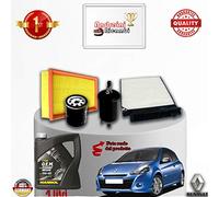 KIT TAGLIANDO FILTRI + OLIO CLIO III 1.2 16V TCE 74KW 100CV DAL 2012 ->