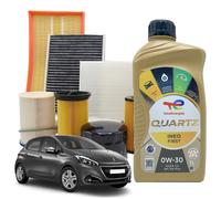 Kit tagliando Filtri + Olio Peugeot 208 DS3 1.6 Hdi Olio Tamoil 5w30
