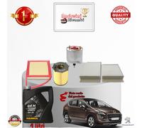 KIT TAGLIANDO FILTRI + OLIO 3008 1.6 HDi FAP 82KW 112CV DAL 2011 ->