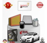 KIT TAGLIANDO FILTRI + OLIO RENAULT MEGANE III 1.5 dCi 66KW 90CV DAL 2008 ->