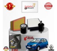 KIT TAGLIANDO FILTRI + OLIO RENAULT SCENIC II 1.6 16V 83KW 115CV DAL 2003 ->
