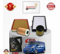 KIT TAGLIANDO FILTRI + OLIO xOPEL VIVARO 2.0 CDTi 84KW 114CV DAL 2007 ->