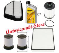 KIT TAGLIANDO FILTRI OPEL ANTARA 2.2 CDTI 120 135 KW + 7 LT OLIO 5W30 '11-