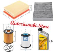 KIT TAGLIANDO FILTRI OPEL MOKKA / MOKKA X 1.7 CDTI DAL 2012 6 LT OLIO OPEL 5W30