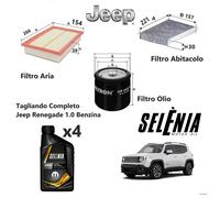 KIT TAGLIANDO FILTRI PER JEEP RENEGADE 1.0 T-GDi +4LT OLIO SELENIA DIGITEK 0W30