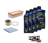 Kit Tagliando Filtri Renault Clio IV 0.9 / 1.2 TCe da 2012 in poi e 4lt ELF 5w30
