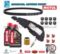 Kit Tagliando Filtro Olio Aria Candela Rulli Cinghia Piaggio New Beverly Hpe ...