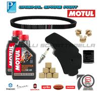 Kit Tagliando Filtro Olio Candela Rulli Cinghia Piaggio New Beverly Hpe 300 K...