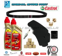 Kit Tagliando Filtro Olio Candela Rulli Cinghia Piaggio Vespa GTS Hpe 300 KIT74