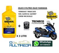 KIT TAGLIANDO FILTRO OLIO E BARDAHL XTM 10W40 YAMAHA T-MAX 500CC SJ03 44CV