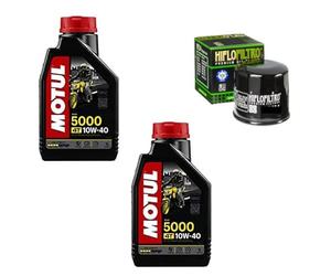 KIT TAGLIANDO FILTRO OLIO HIFLO + 2LT OLIO MOTUL COMPATIBILE CON Piaggio X9 Evolution 200 2003 2004